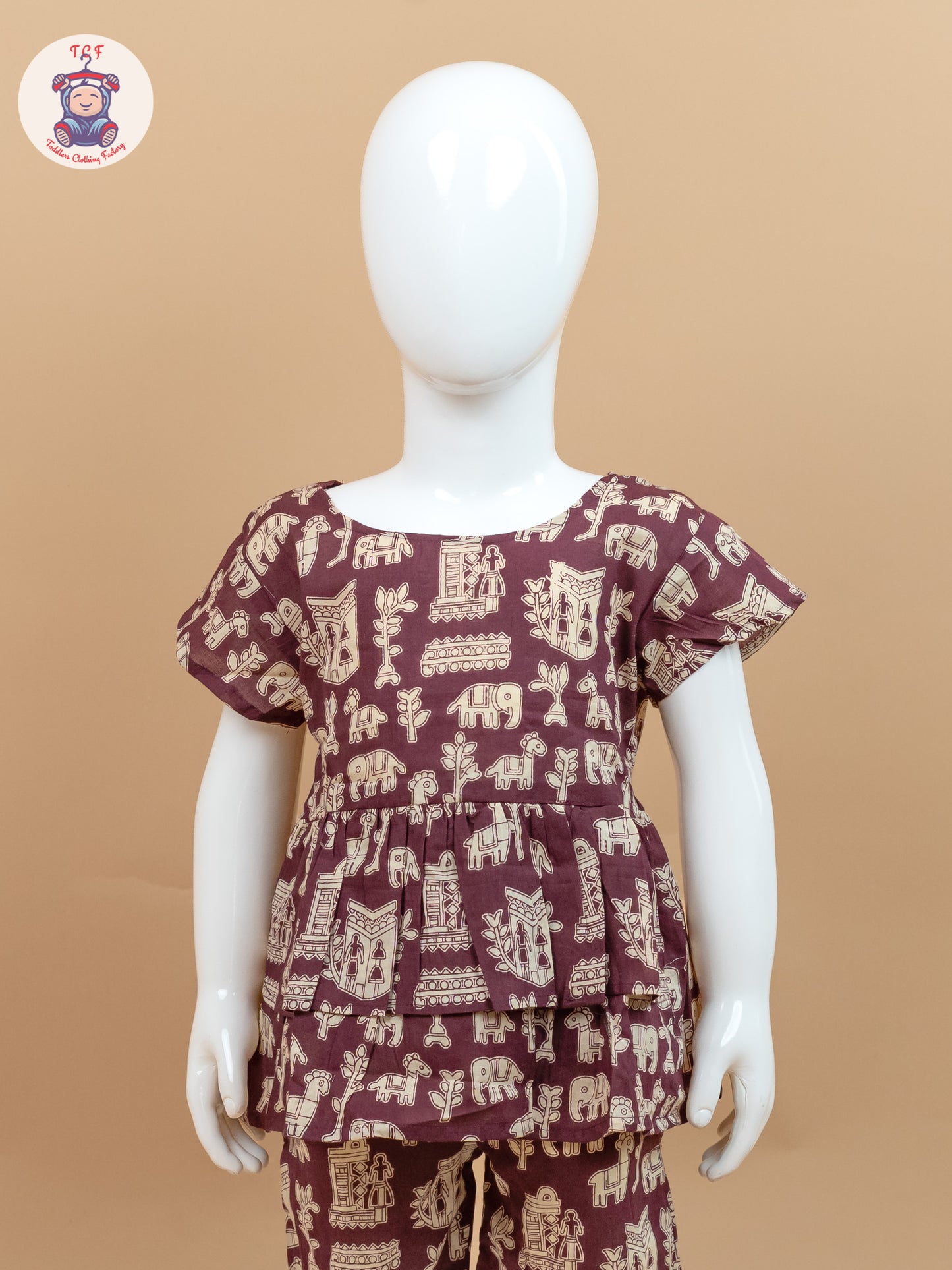Wine & Cream - Ajrakh printed Co-ords Sets