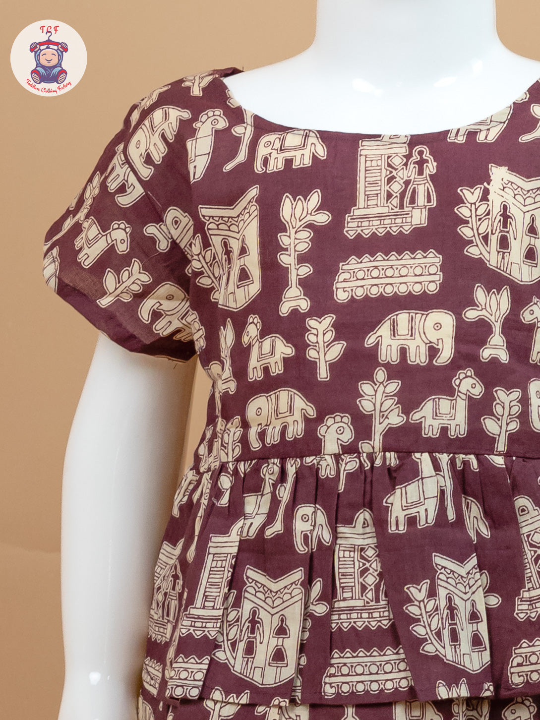 Wine & Cream - Ajrakh printed Co-ords Sets