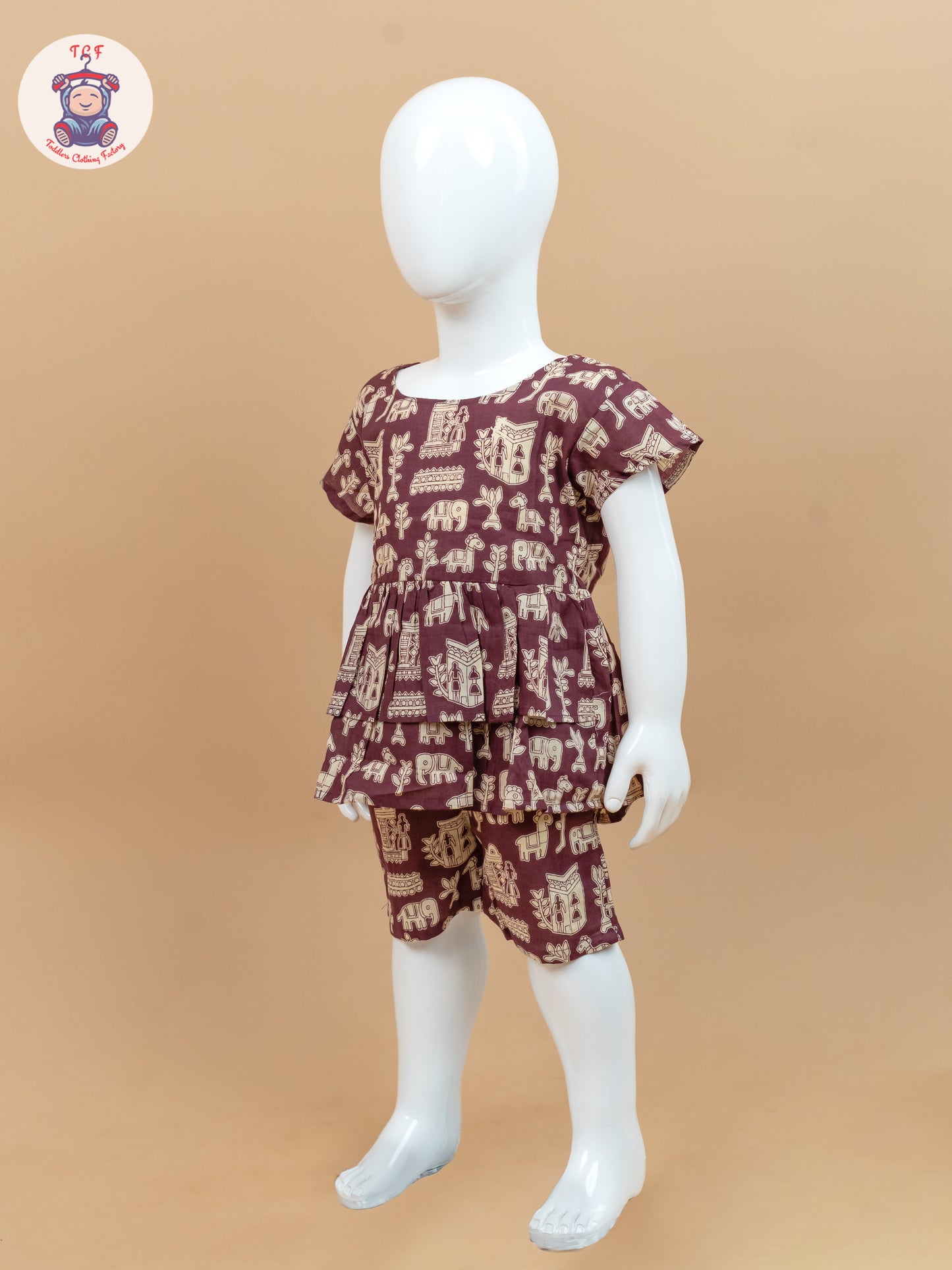 Wine & Cream - Ajrakh printed Co-ords Sets