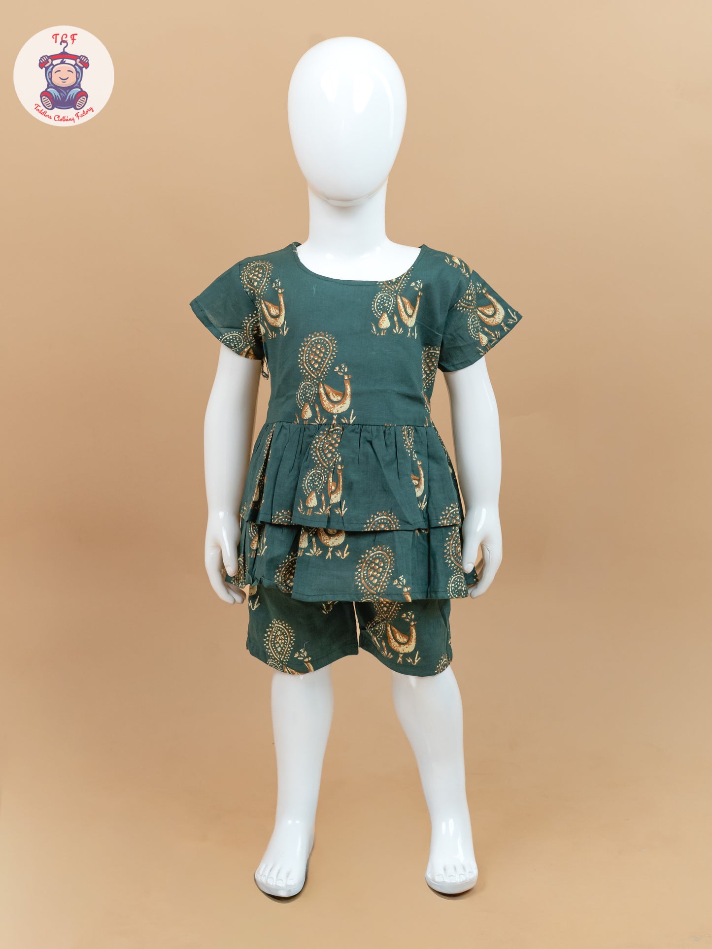 Teal Green - Ajrakh printed Co-ords Sets