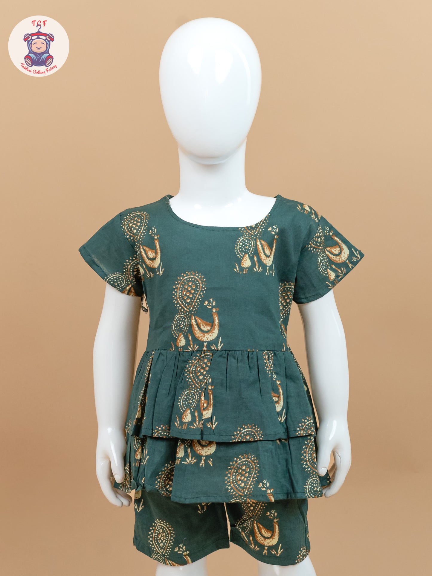 Teal Green - Ajrakh printed Co-ords Sets