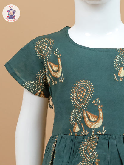 Teal Green - Ajrakh printed Co-ords Sets