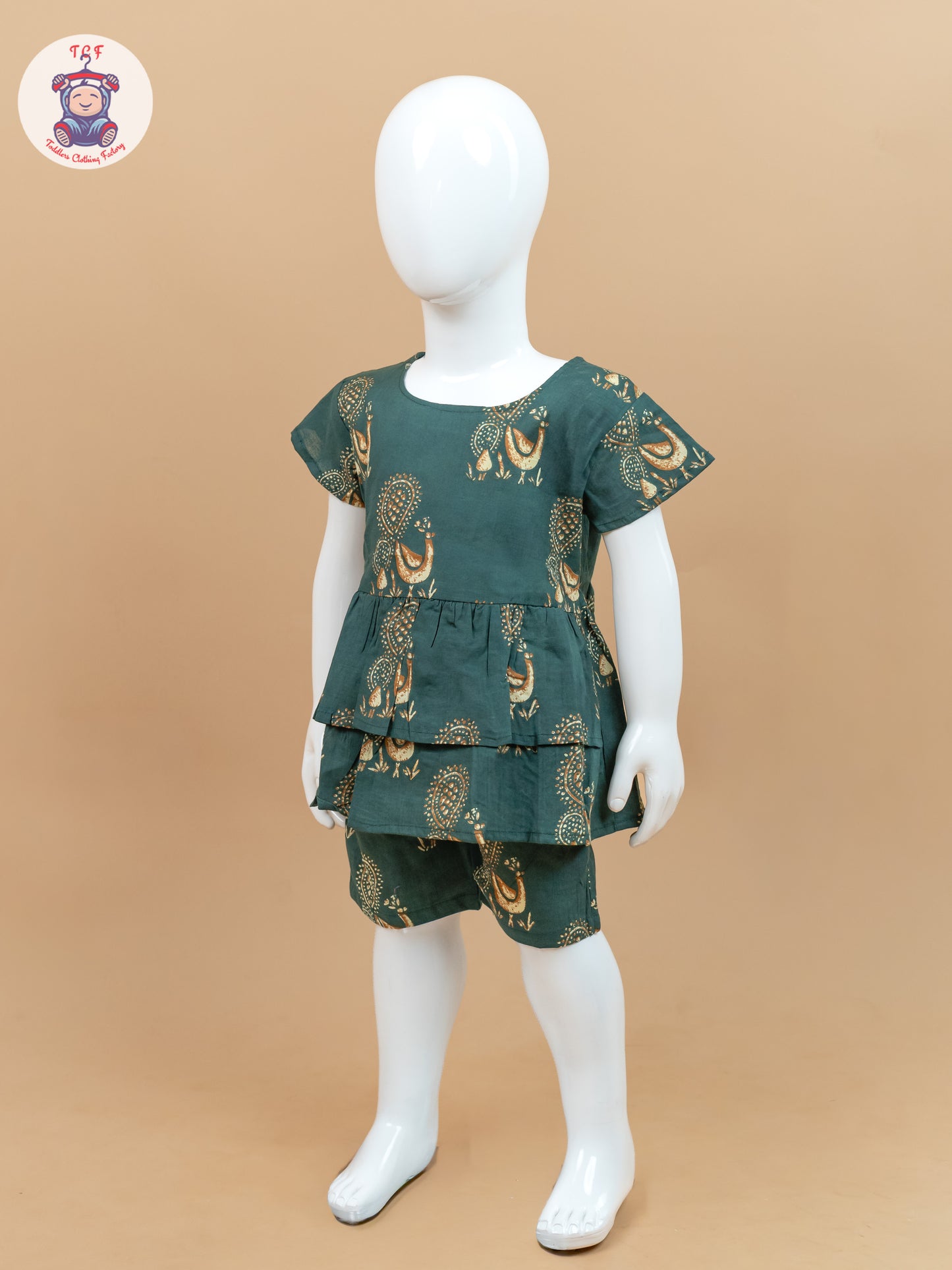 Teal Green - Ajrakh printed Co-ords Sets