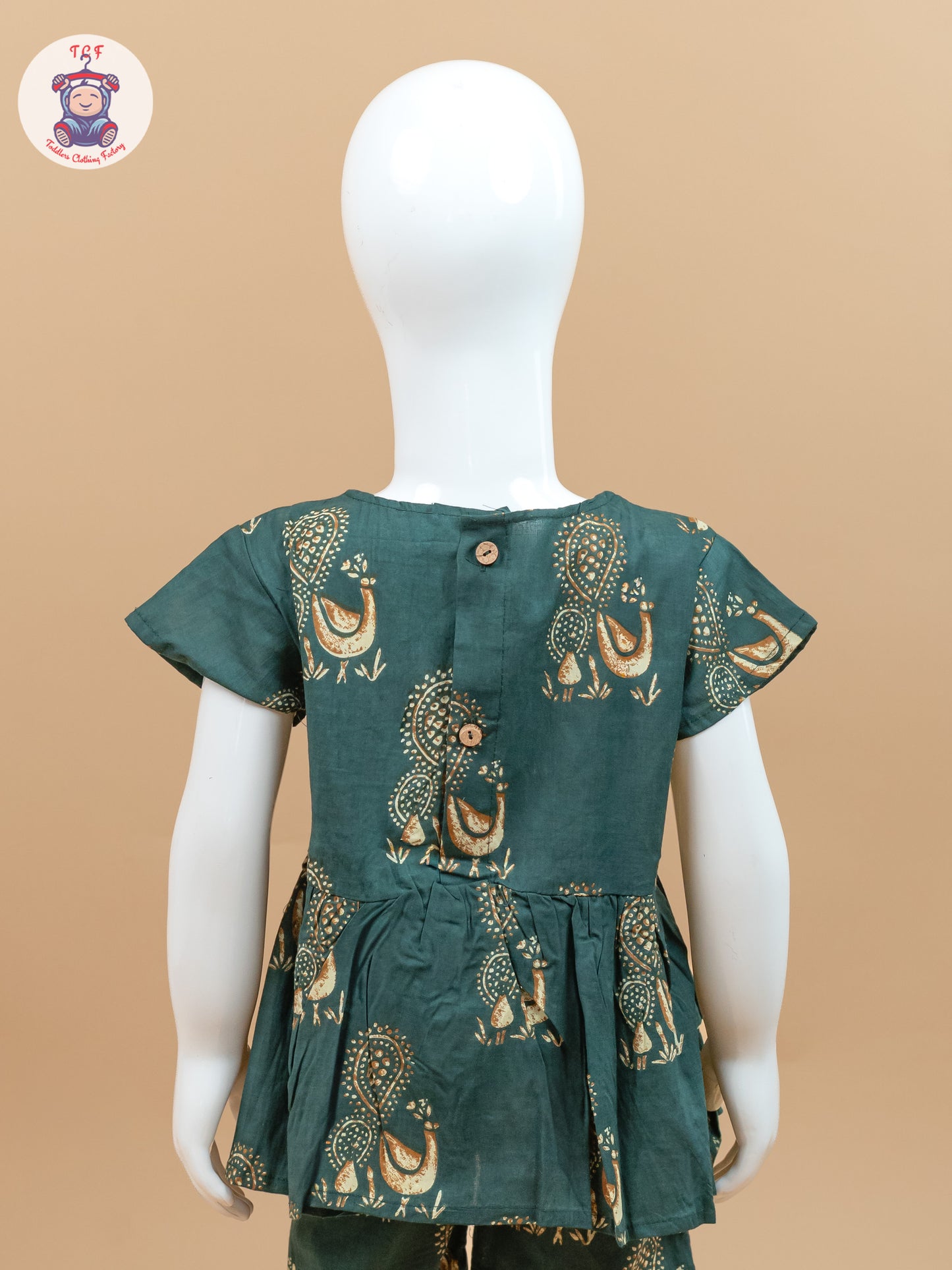 Teal Green - Ajrakh printed Co-ords Sets