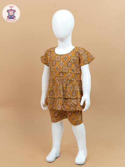Mustard - Ajrakh printed Co-ords Sets