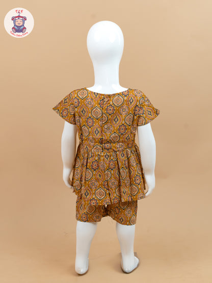 Mustard - Ajrakh printed Co-ords Sets