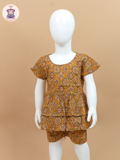 Mustard - Ajrakh printed Co-ords Sets