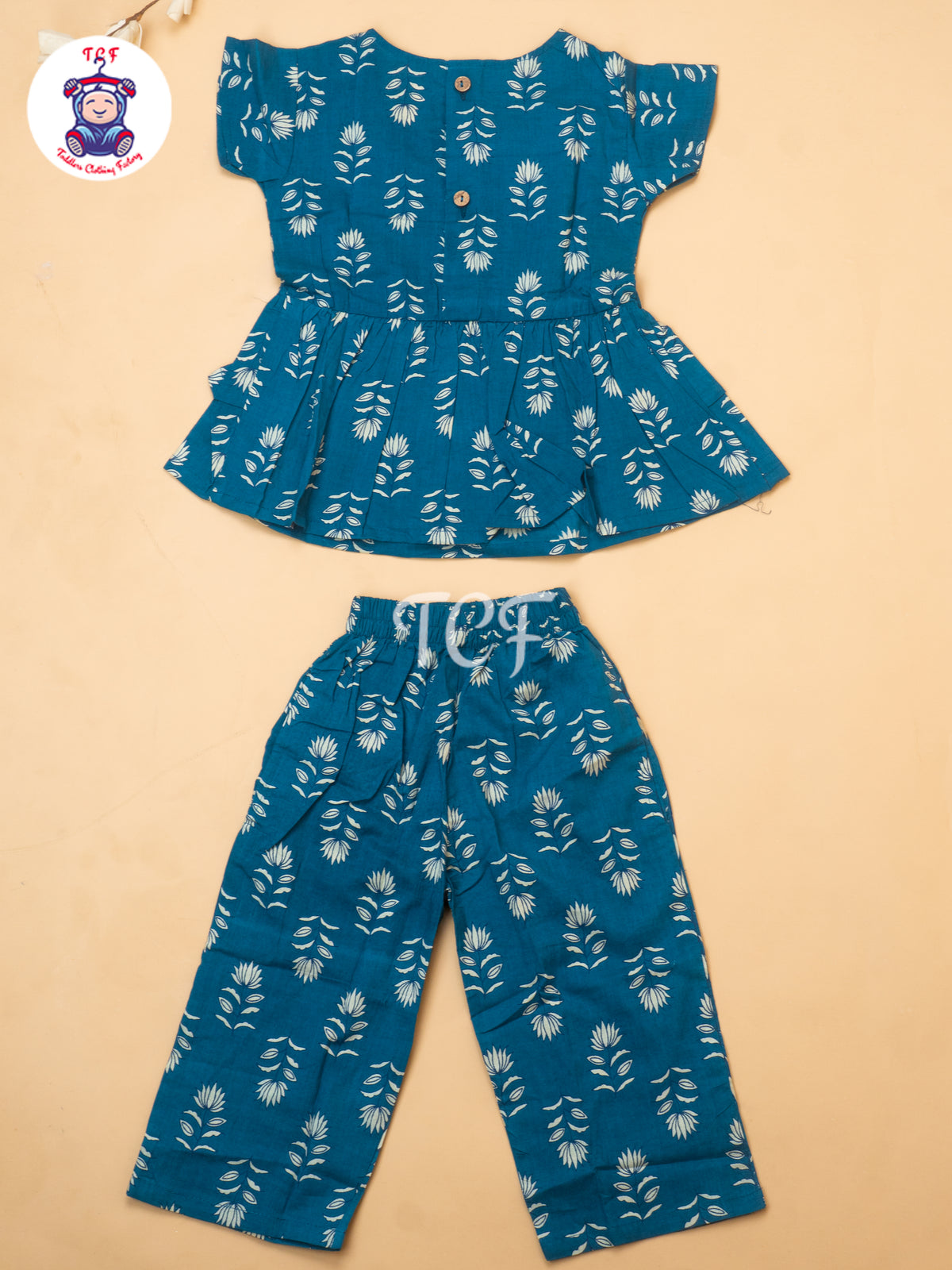 Peacock Blue - Jaipur Floral printed Co-ords Sets