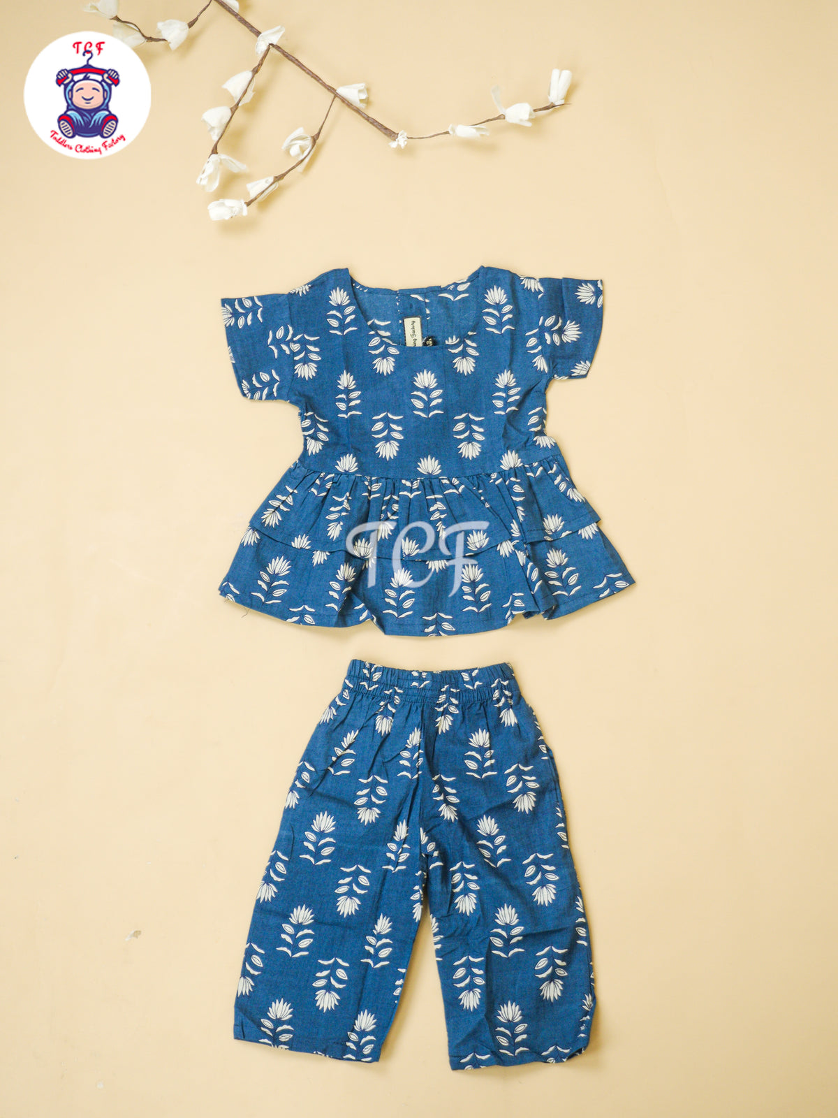 Peacock Blue - Jaipur Floral printed Co-ords Sets