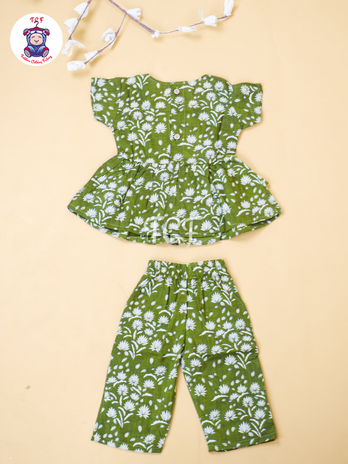 Mehandi Green - Jaipur Floral printed Co-ords Sets