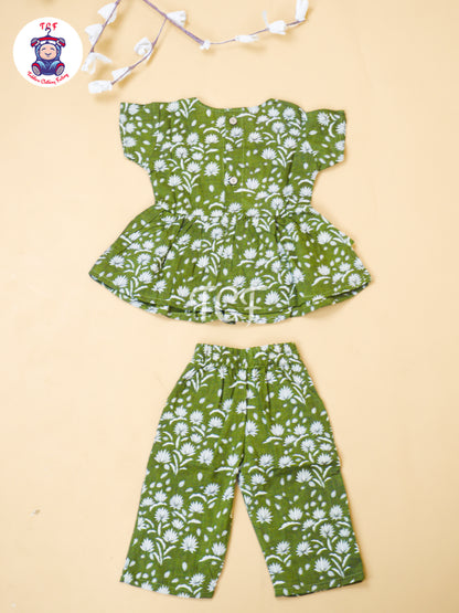 Mehandi Green - Jaipur Floral printed Co-ords Sets