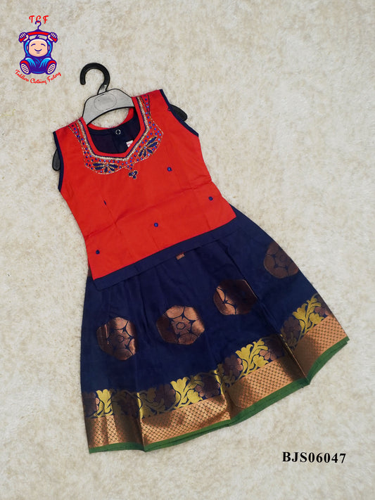 Pink & Blue - Pavadai Sattai
