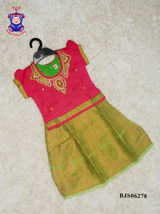 Rani Rose & Green - Pavadai Sattai