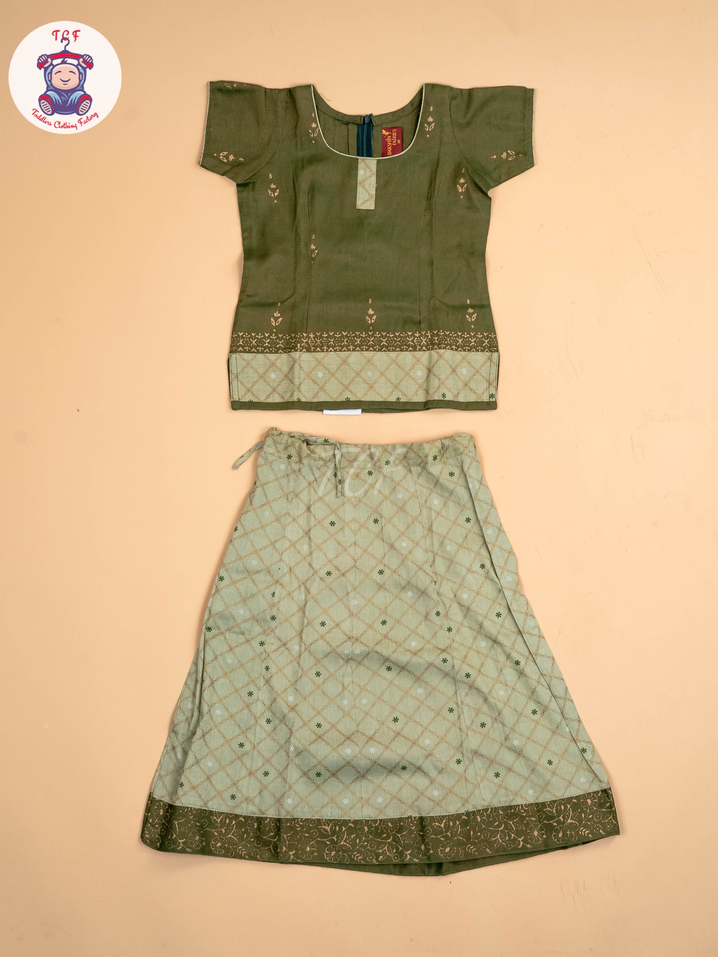 Light Green Cotton Pavadai Sattai
