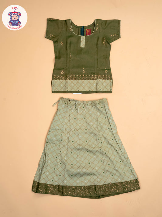 Light Green Cotton Pavadai Sattai