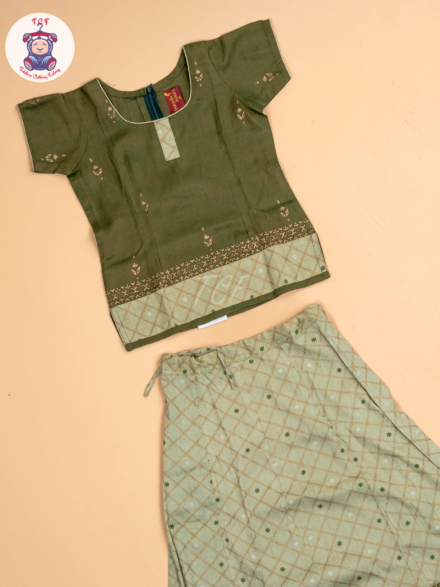Light Green Cotton Pavadai Sattai