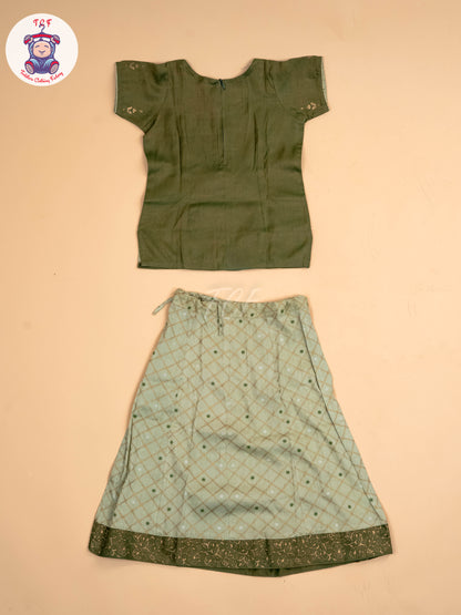 Light Green Cotton Pavadai Sattai