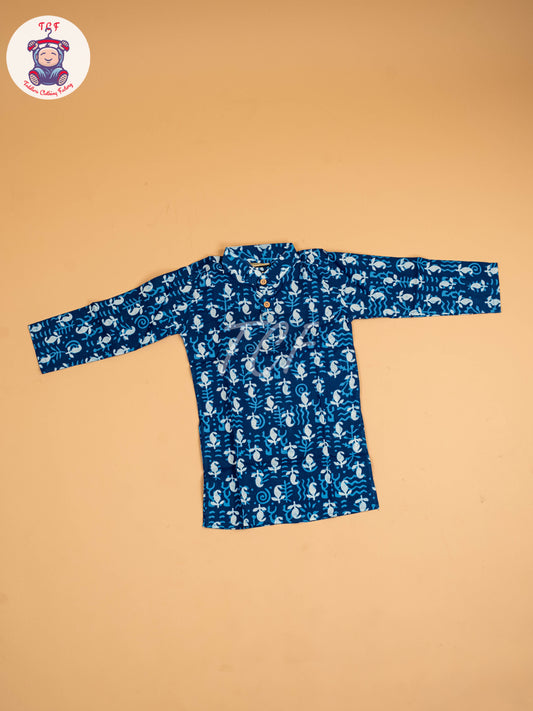 Indiogo - Boys Printed Long Kurta