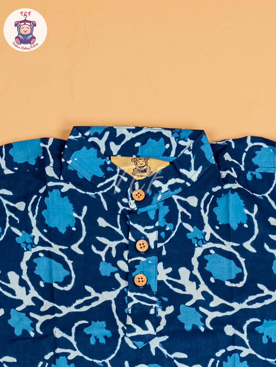 Indiogo - Boys Printed Short Kurta