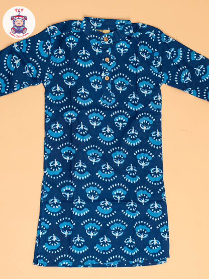 Indiogo - Boys Printed Long Kurta