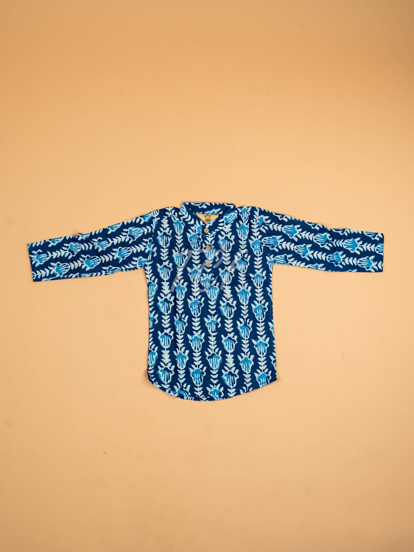 Indiogo - Boys Printed Short Kurta