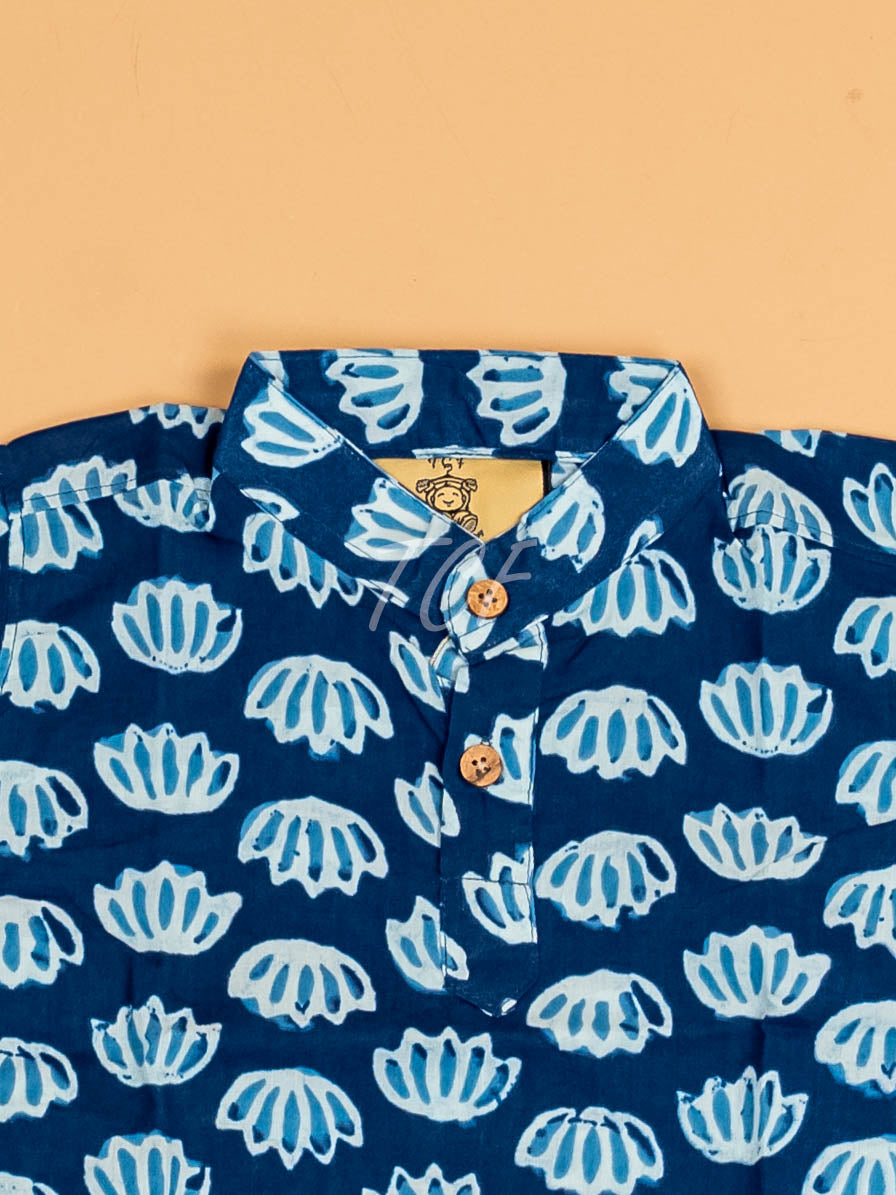 Indiogo - Boys Printed Short Kurta