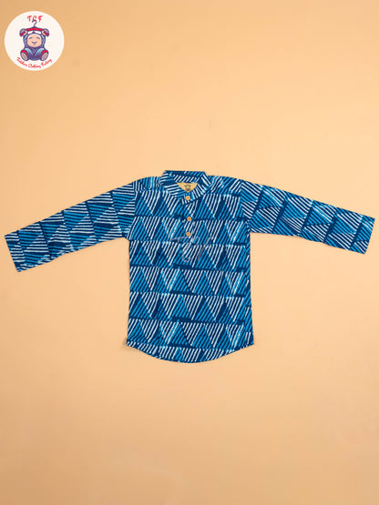 Indiogo - Boys Printed Short Kurta