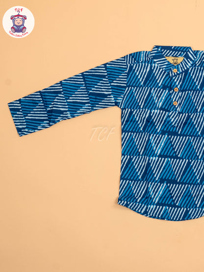 Indiogo - Boys Printed Short Kurta