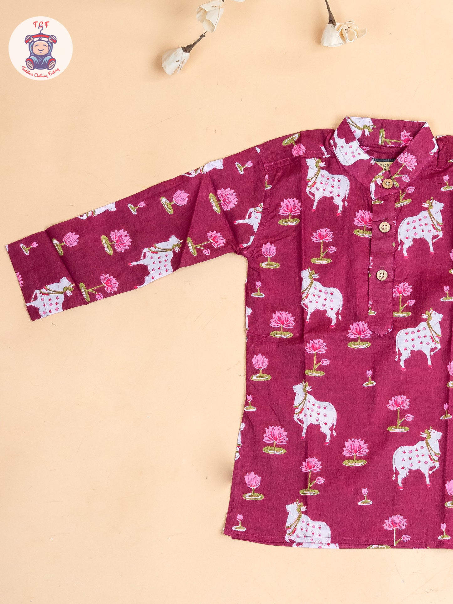 Majentha - Boys Printed Long Kurta