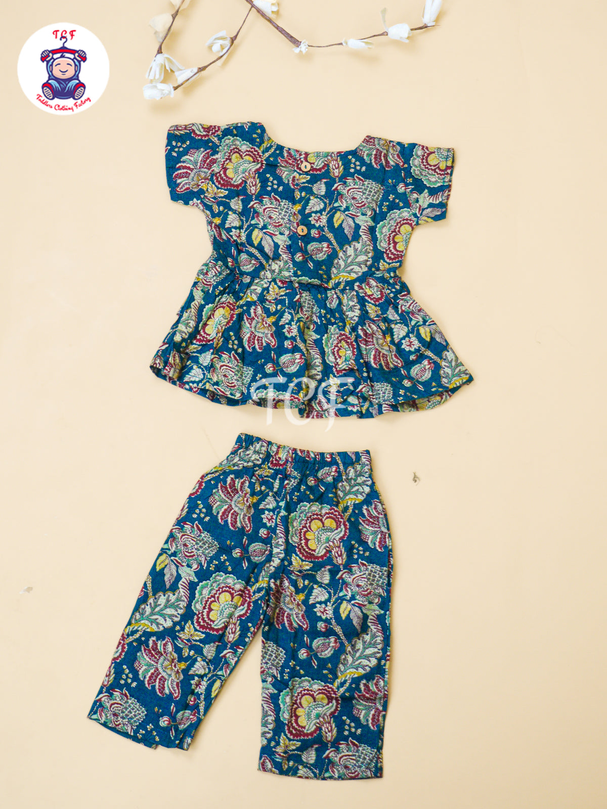 Bottle Green - Jaipur Floral printed Co-ords Sets