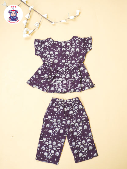 Purple - Jaipur Floral printed Co-ords Sets