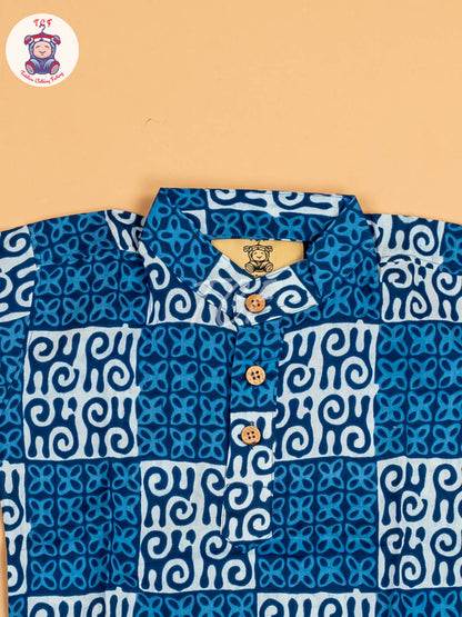 Indiogo - Boys Printed Short Kurta