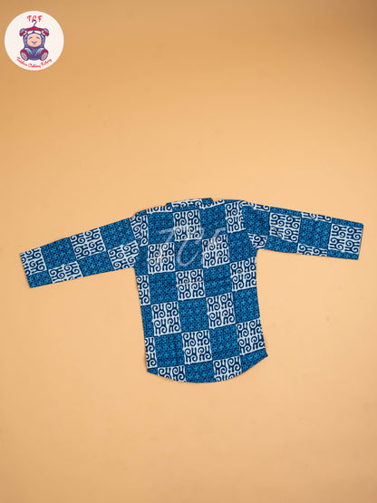 Indiogo - Boys Printed Short Kurta