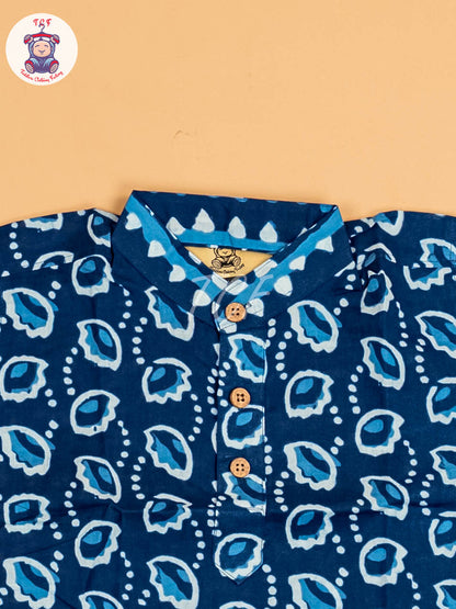 Indiogo - Boys Printed Short Kurta