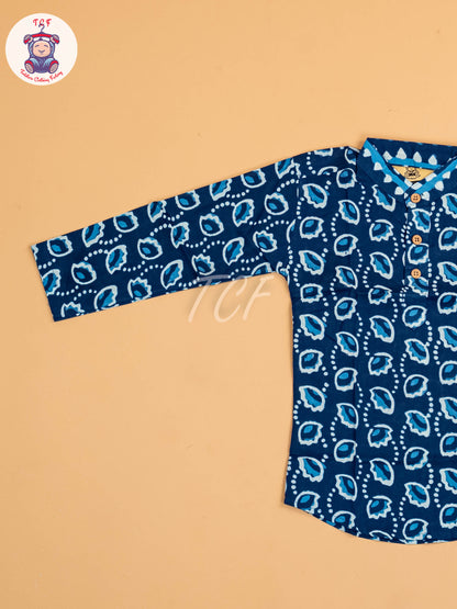 Indiogo - Boys Printed Short Kurta