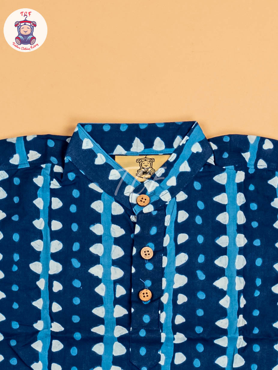 Indiogo - Boys Printed Short Kurta