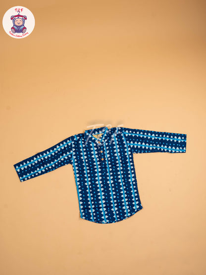 Indiogo - Boys Printed Short Kurta