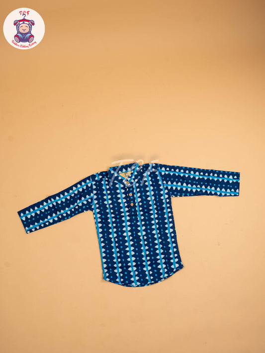 Indiogo - Boys Printed Short Kurta