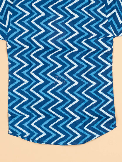 Indiogo - Boys Printed Short Kurta