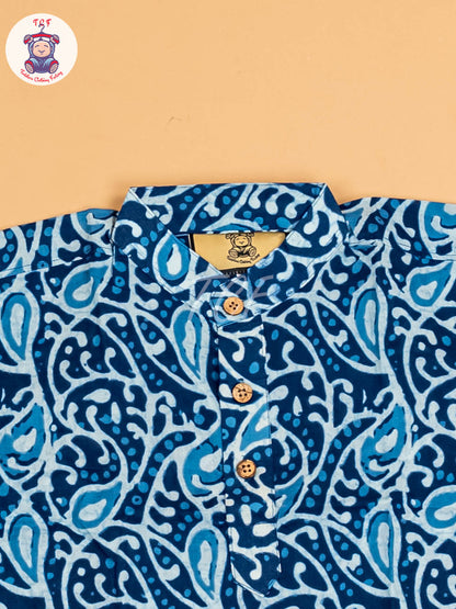 Indiogo - Boys Printed Short Kurta
