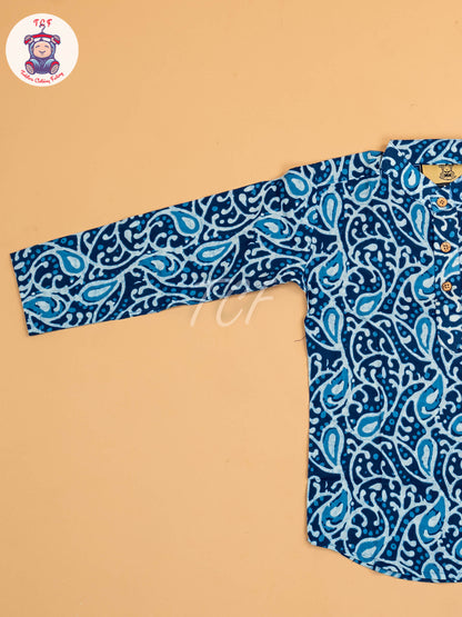 Indiogo - Boys Printed Short Kurta