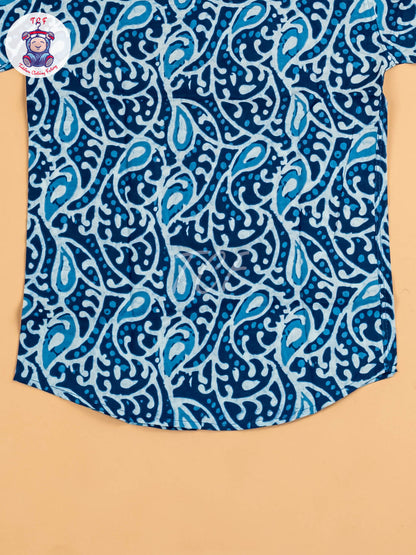 Indiogo - Boys Printed Short Kurta