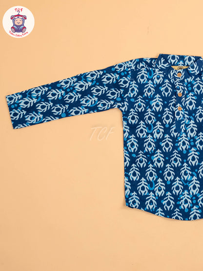 Indiogo - Boys Printed Short Kurta