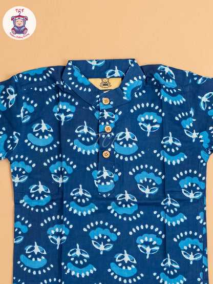 Indiogo - Boys Printed Short Kurta