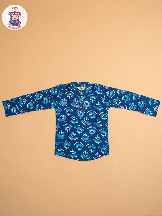 Indiogo - Boys Printed Short Kurta