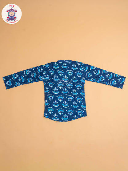 Indiogo - Boys Printed Short Kurta