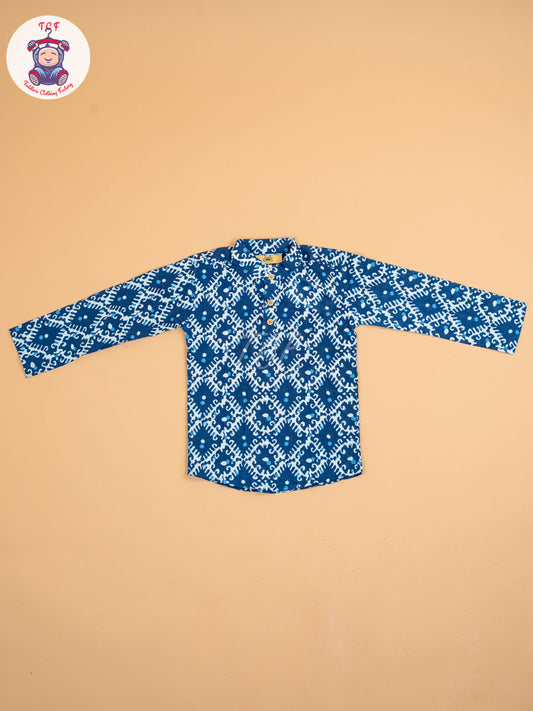 Indiogo - Boys Printed Short Kurta