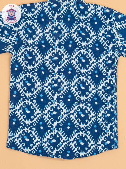 Indiogo - Boys Printed Short Kurta