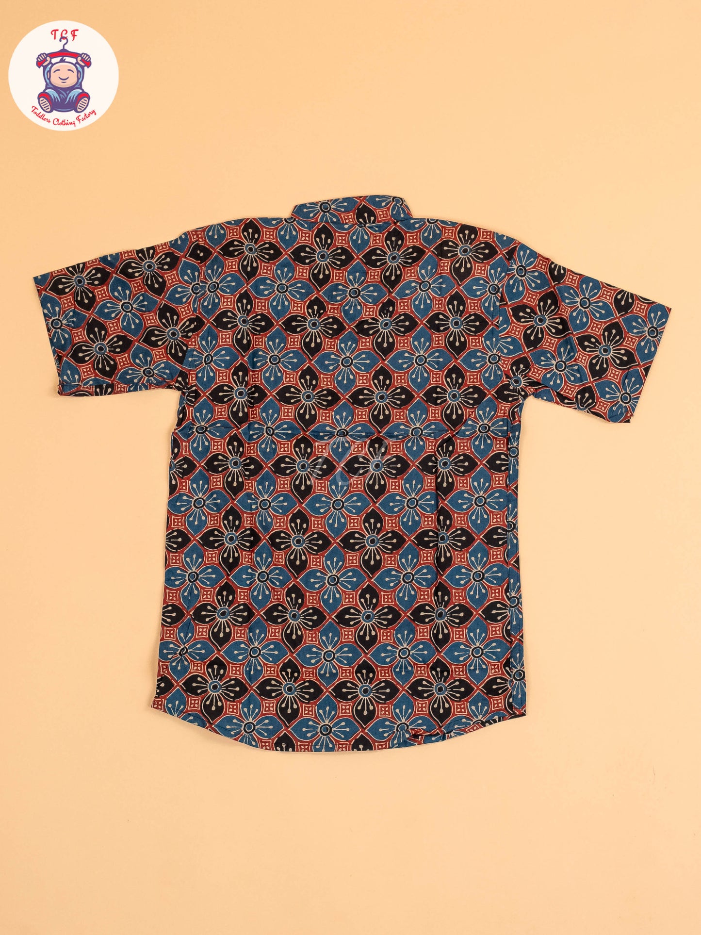 Maroon & Black - Boys Printed Short Kurta