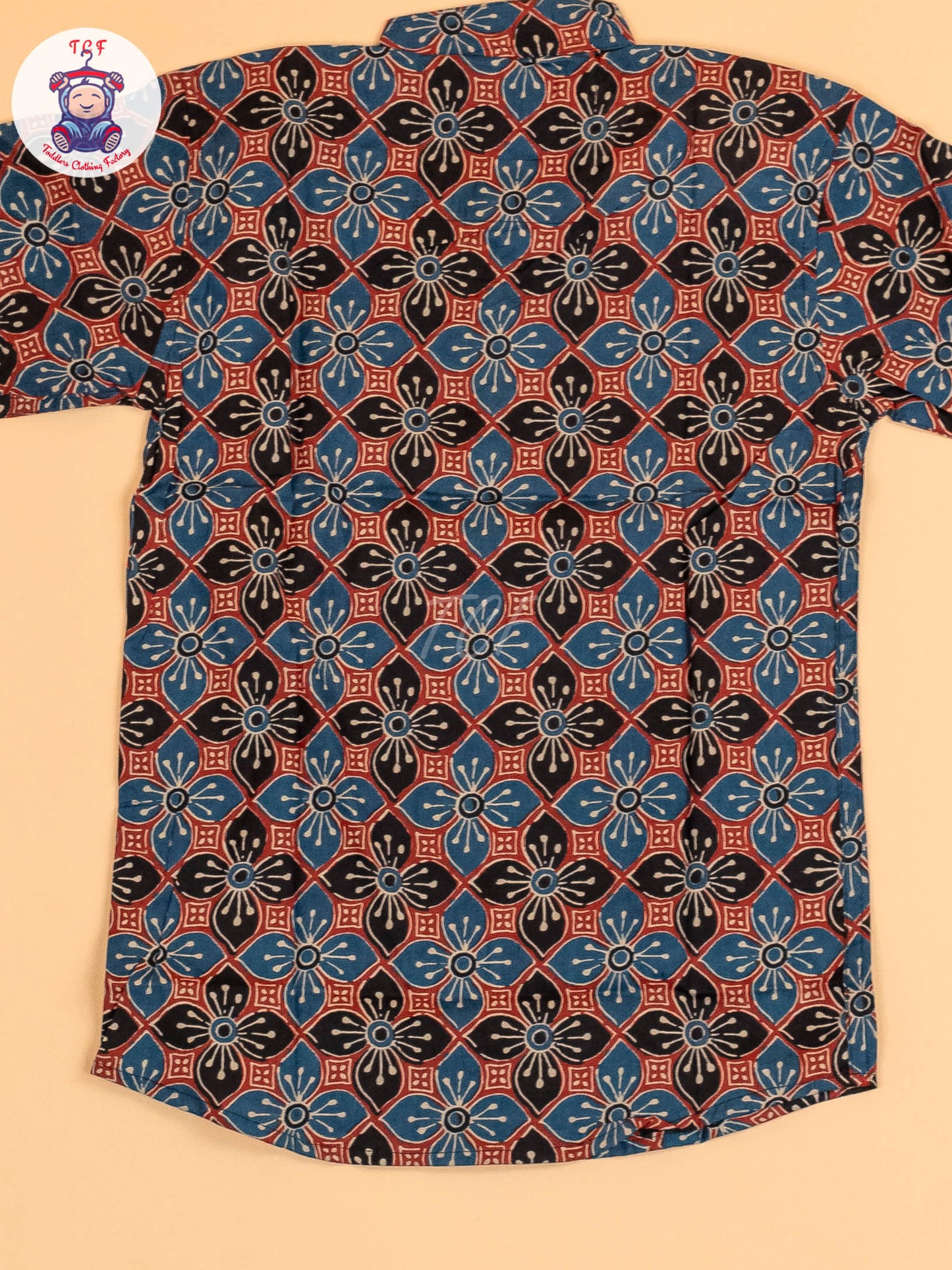 Maroon & Black - Boys Printed Short Kurta